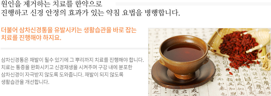 삼차신경통 치료의 중점사항