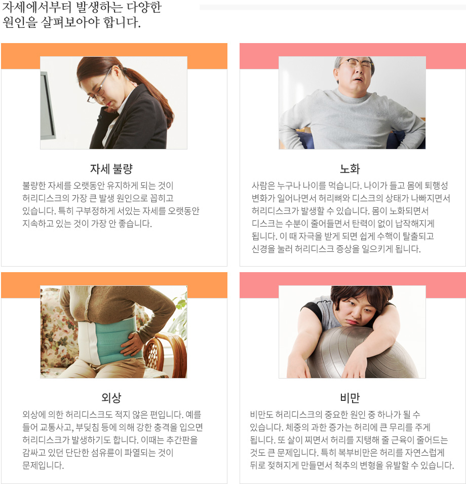 허리디스크 발생원인