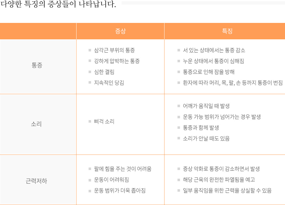 회전근개파열 증상